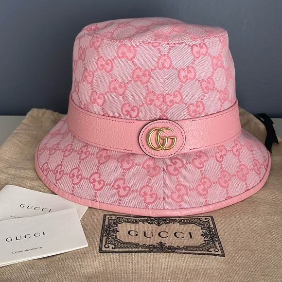 Gucci Accessories - Gucci Monogrammed Canvas Pink Bucket Hat size S, NWT